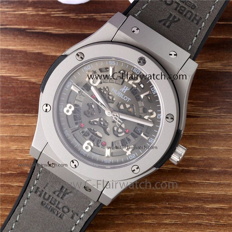 Copy Hublot Classic Fusion Skeleton Men's Watch Sand Case